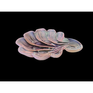 Vintage Duncan Miller Pink Opalescent Sanibel Shell Dish Nappy Trinket